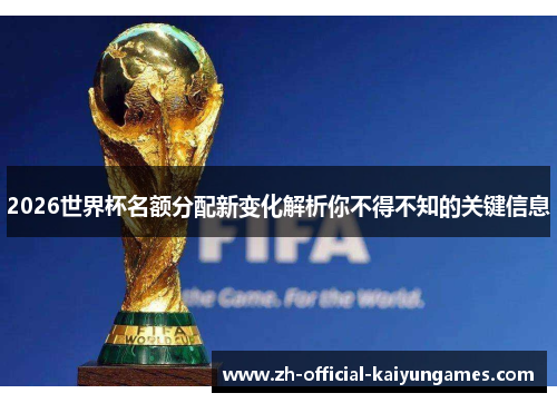 2026世界杯名额分配新变化解析你不得不知的关键信息