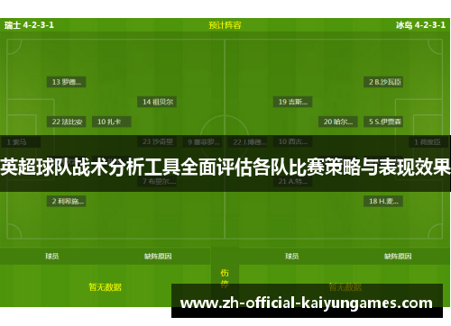 英超球队战术分析工具全面评估各队比赛策略与表现效果